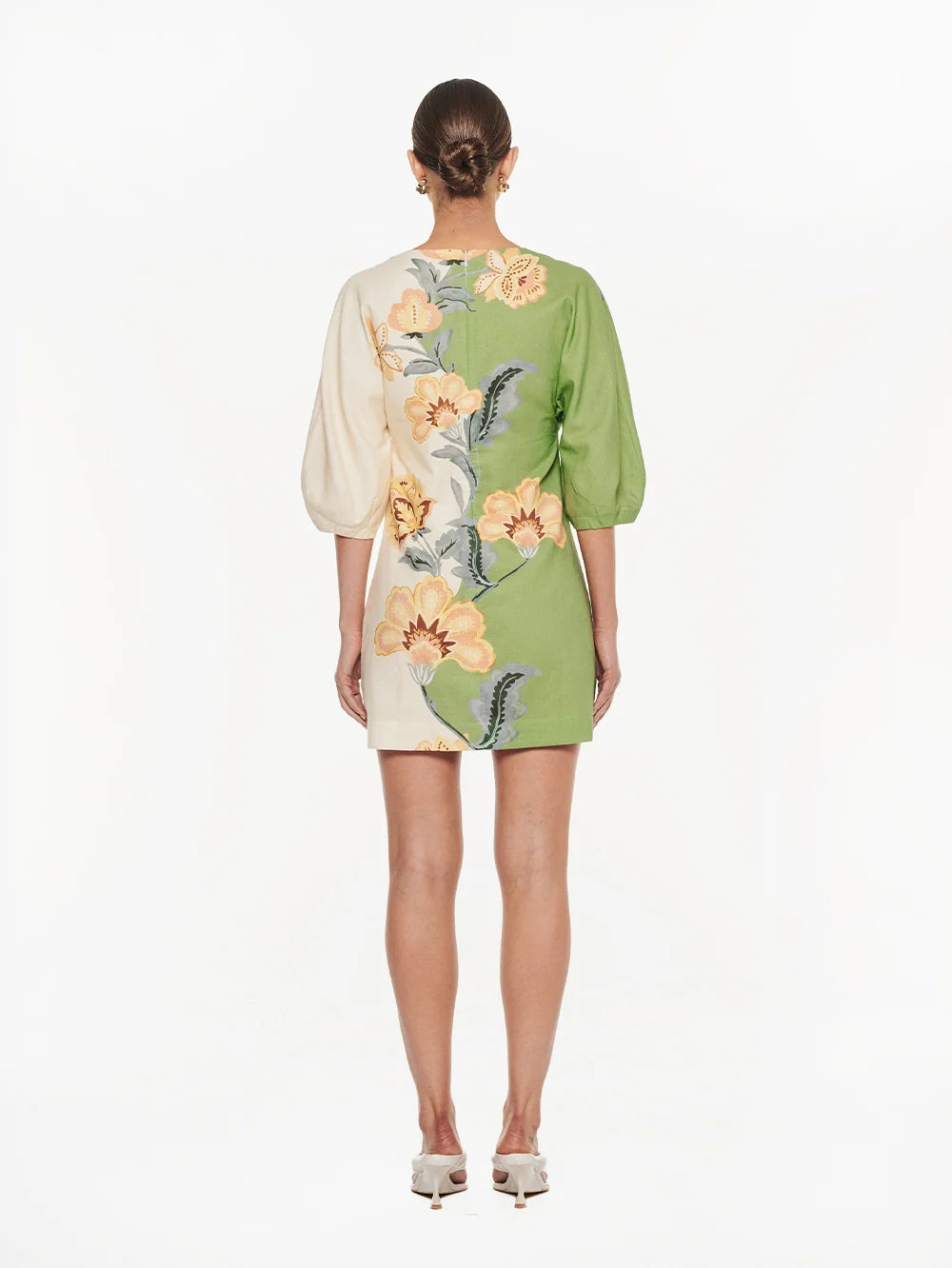 Kivari Lotte Mini Dress Green/Cream