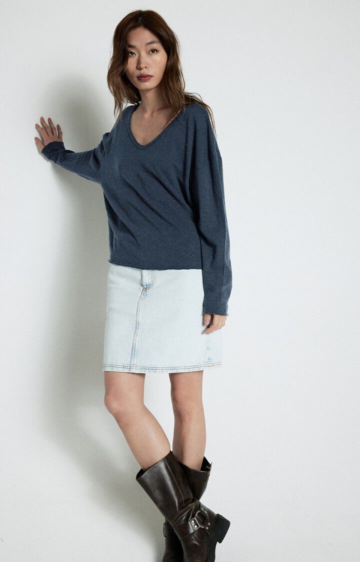 American Vintage  Sonoma Vneck LS Top Vintage Navy Blue