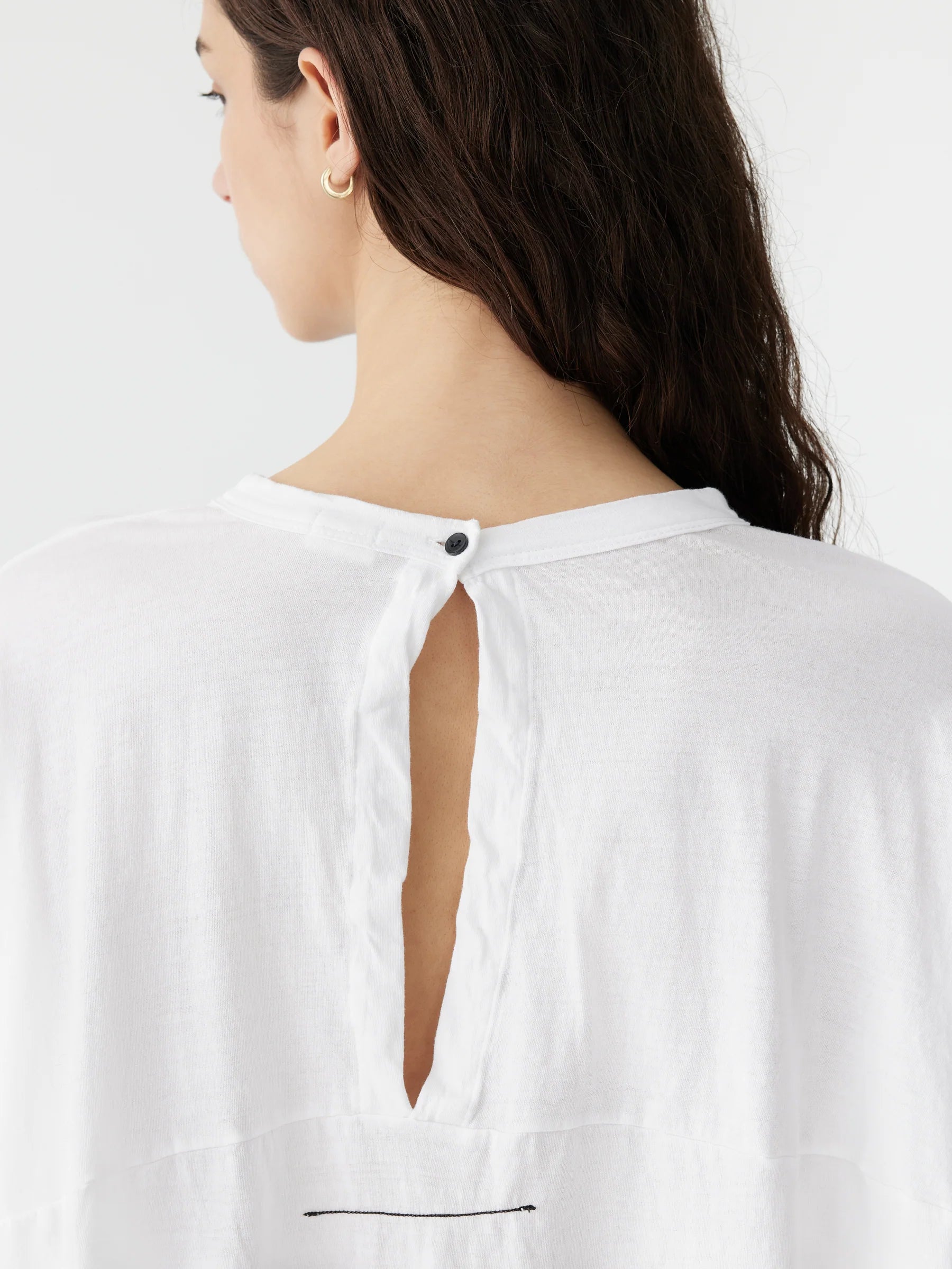 Bassike Circle L/S T-Shirt White