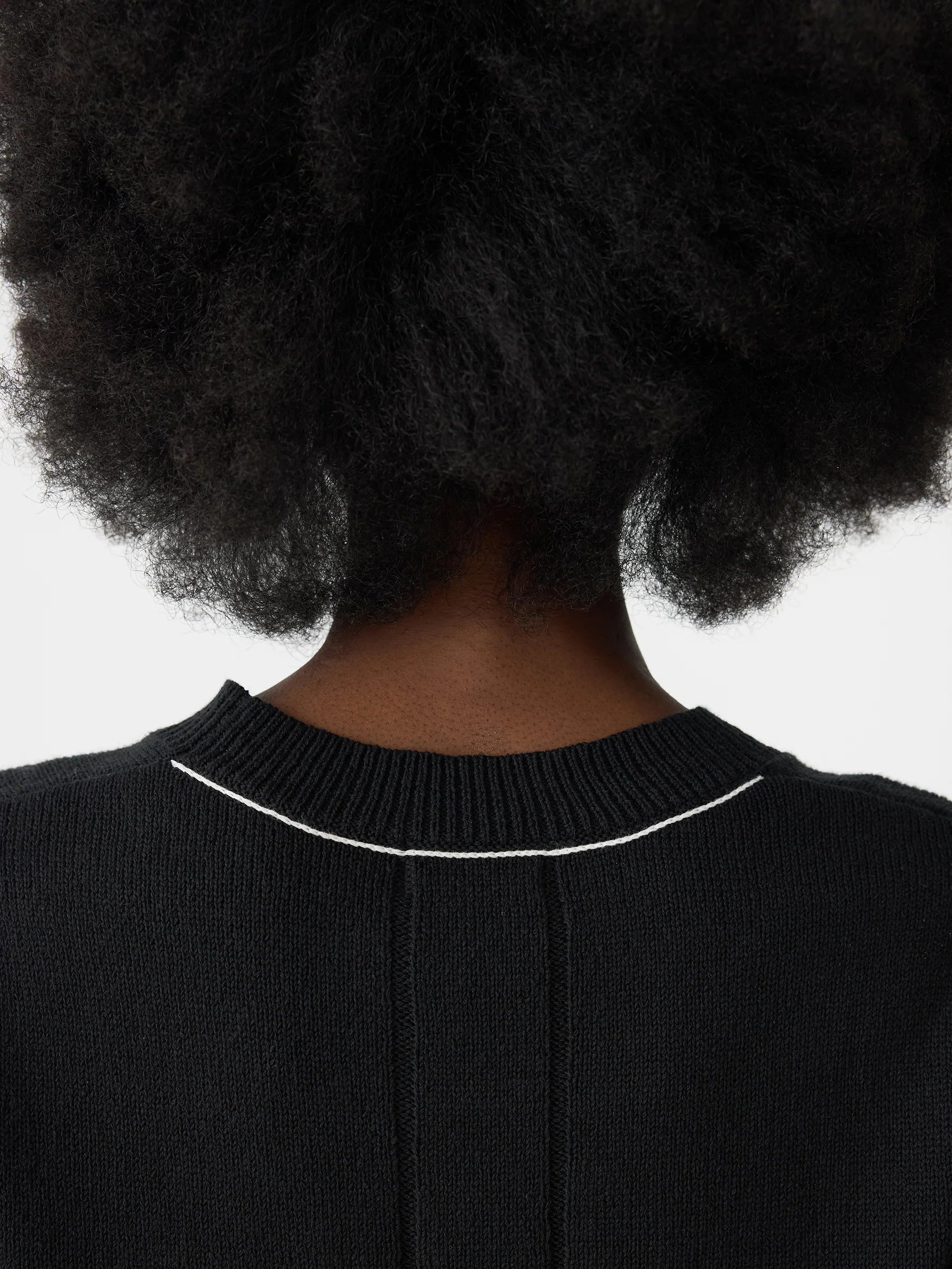 Bassike Cotton/Linen Slim S/S Knit Top Black