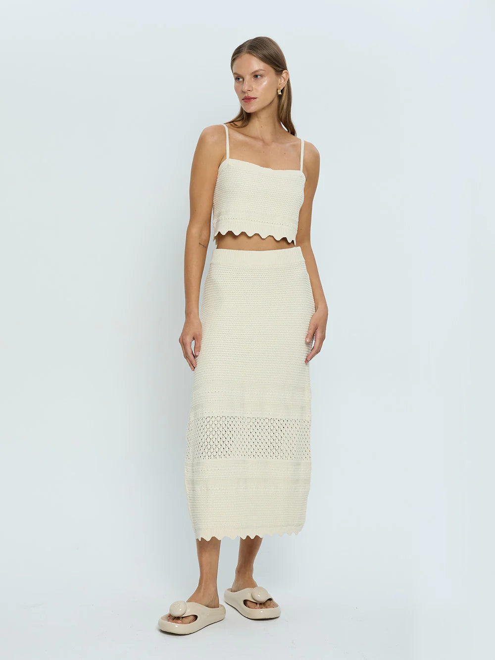 Kivari Sabela Knit Cami Cream