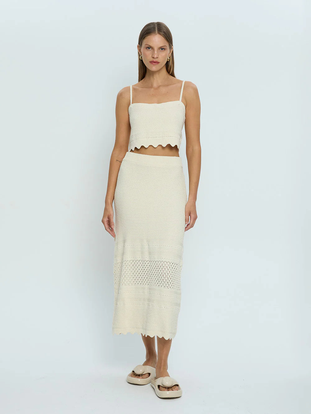 Kivari Sabela Knit Skirt Cream