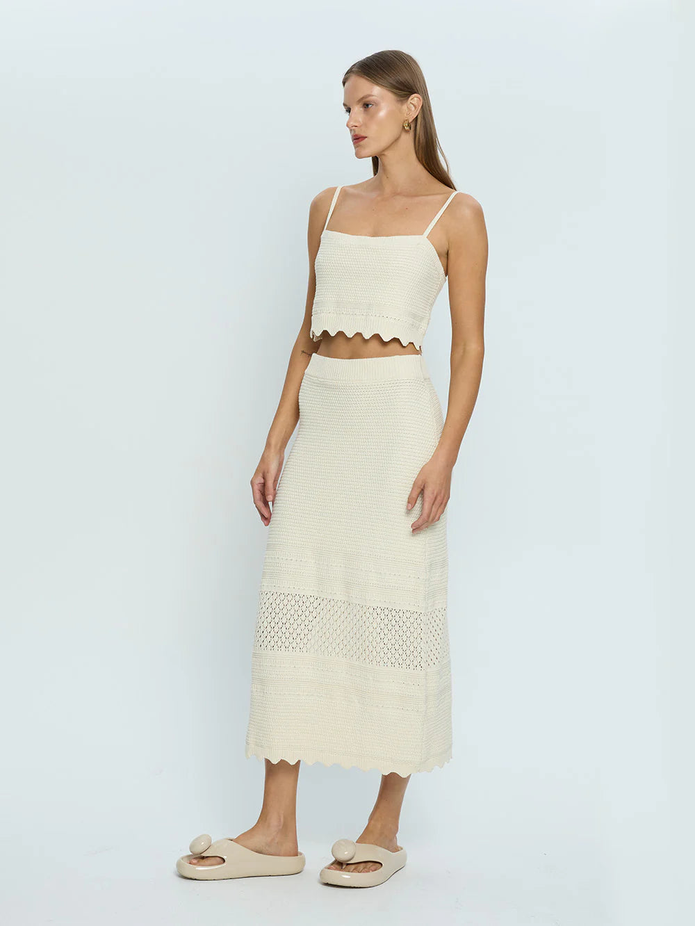 Kivari Sabela Knit Skirt Cream