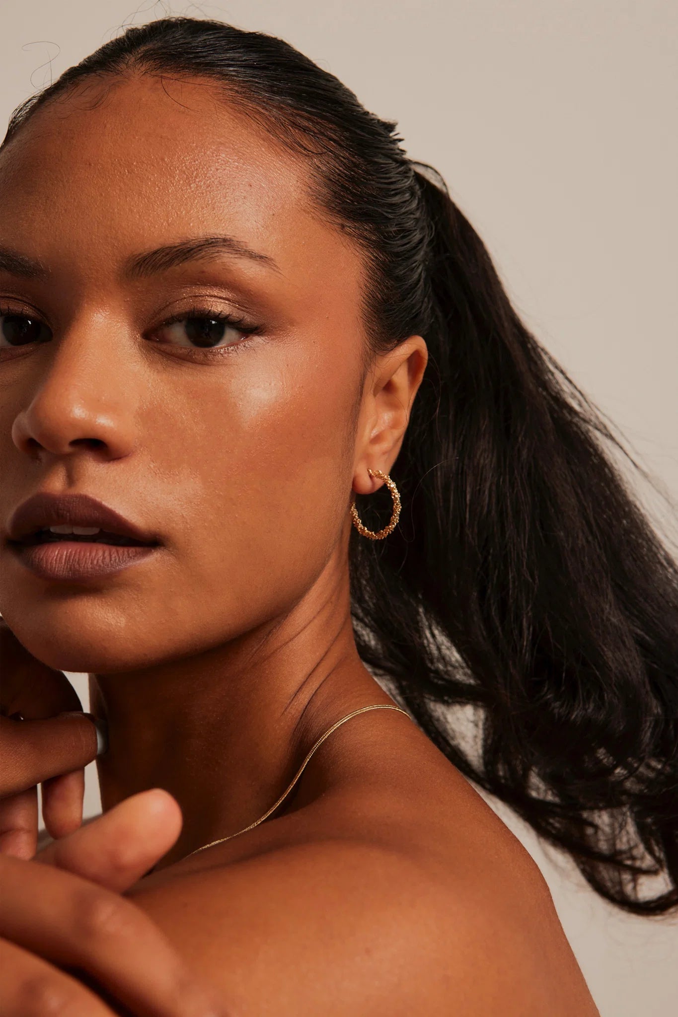 Humble + Heart Stardust Hoop Gold Small Earrings