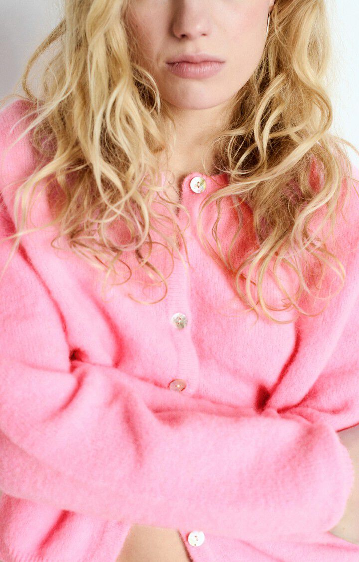 American Vintage Vitow Cardigan Pink Melange