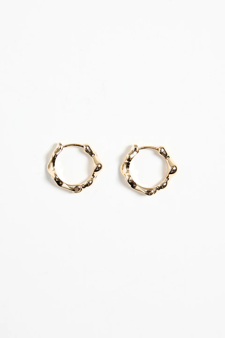 Humble + Heart Wavy Hoop Gold Earrings