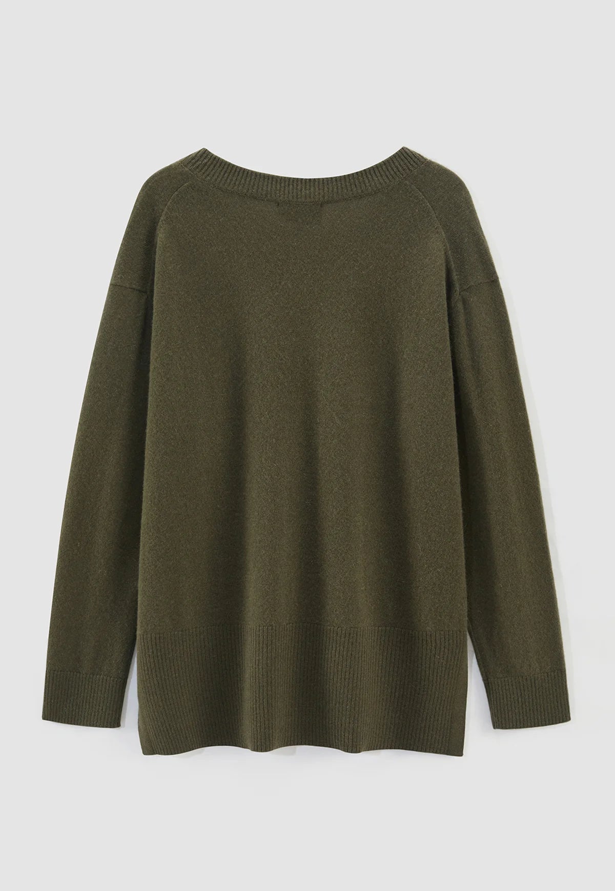 Aleger Cashmere Gorgeous V Olive
