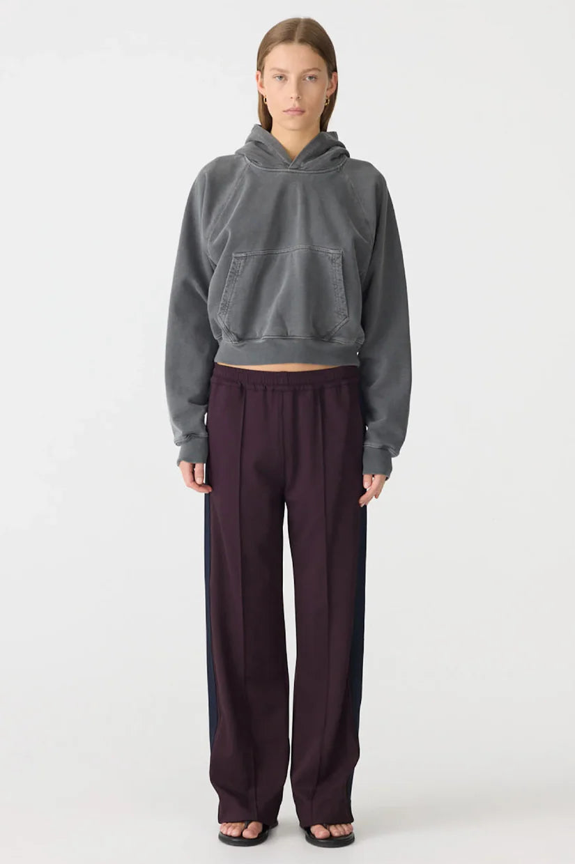 Bassike Twill Detail Pants Dark Plum