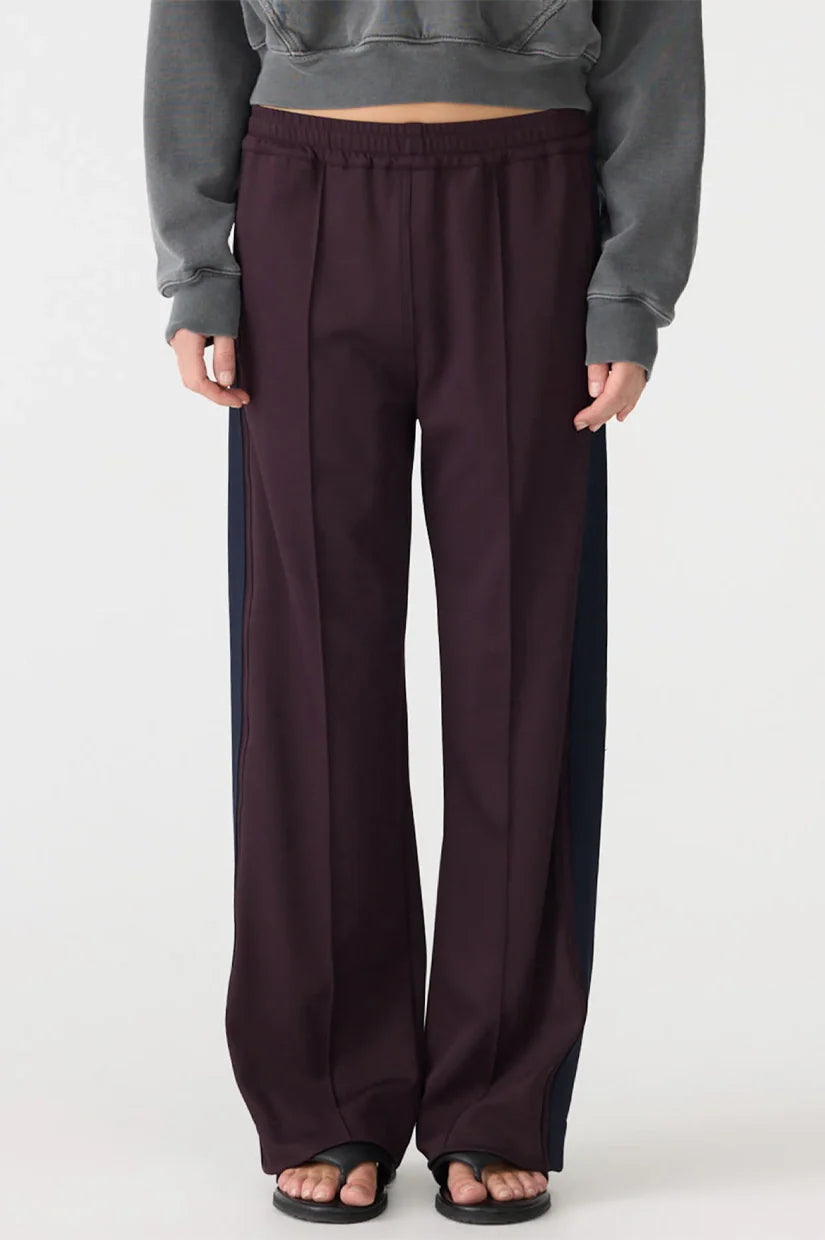 Bassike Twill Detail Pants Dark Plum