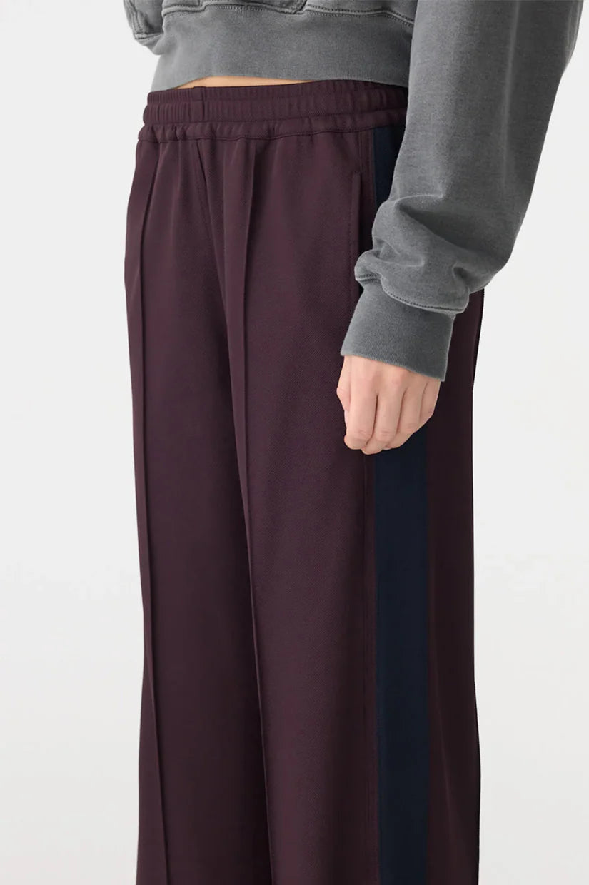 Bassike Twill Detail Pants Dark Plum