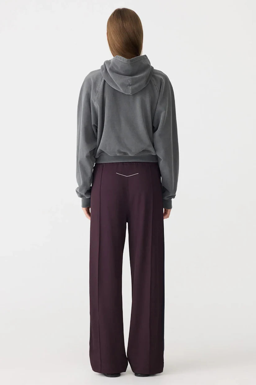 Bassike Twill Detail Pants Dark Plum
