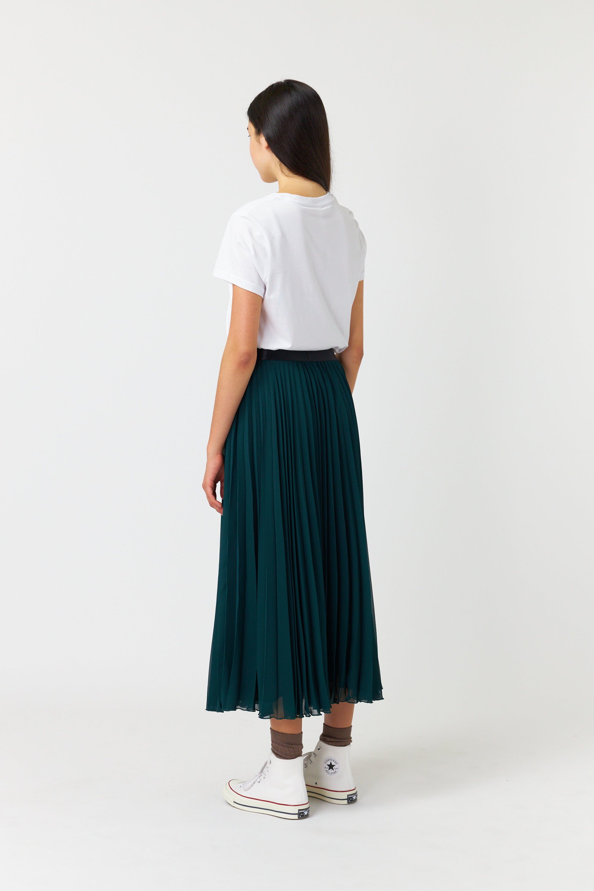 Sylvester Billowy Pleated Skirt Forest