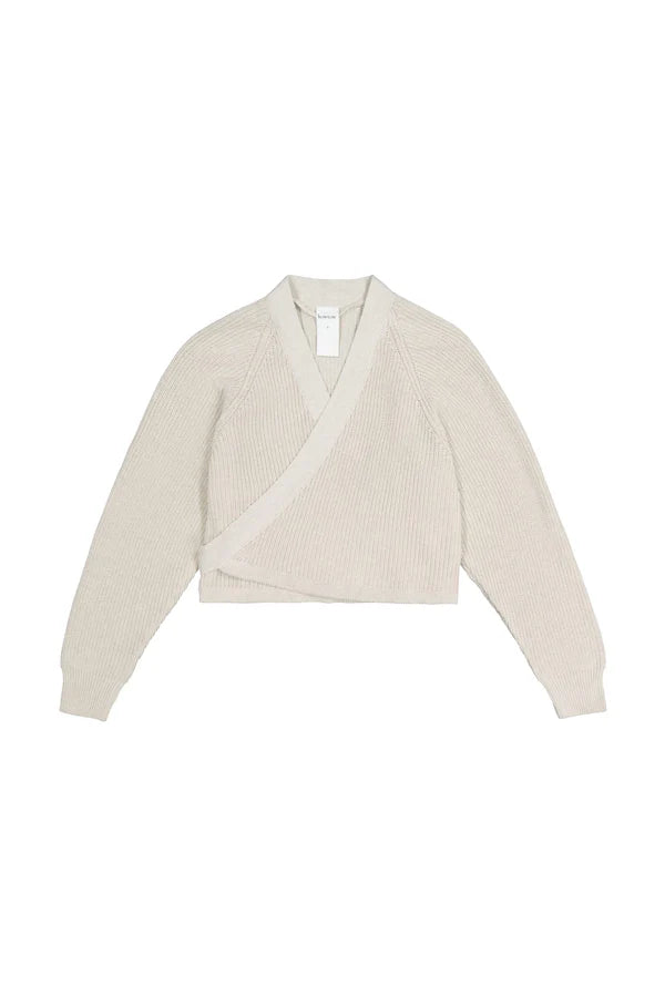 Kowtow Composure Cardigan Oat  Melange