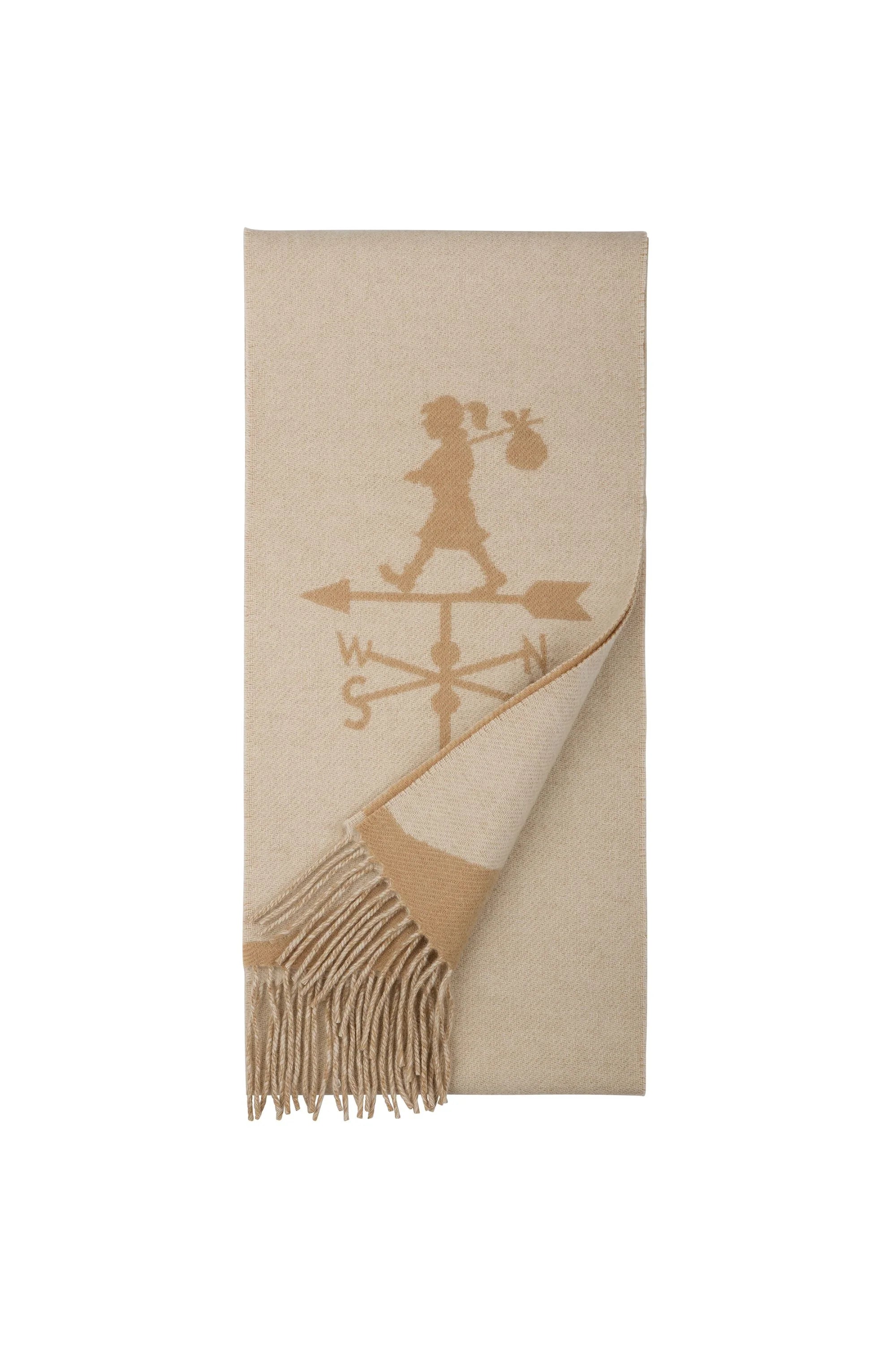 Karen Walker Weathershop Jacquard Scarf Cream/Tan