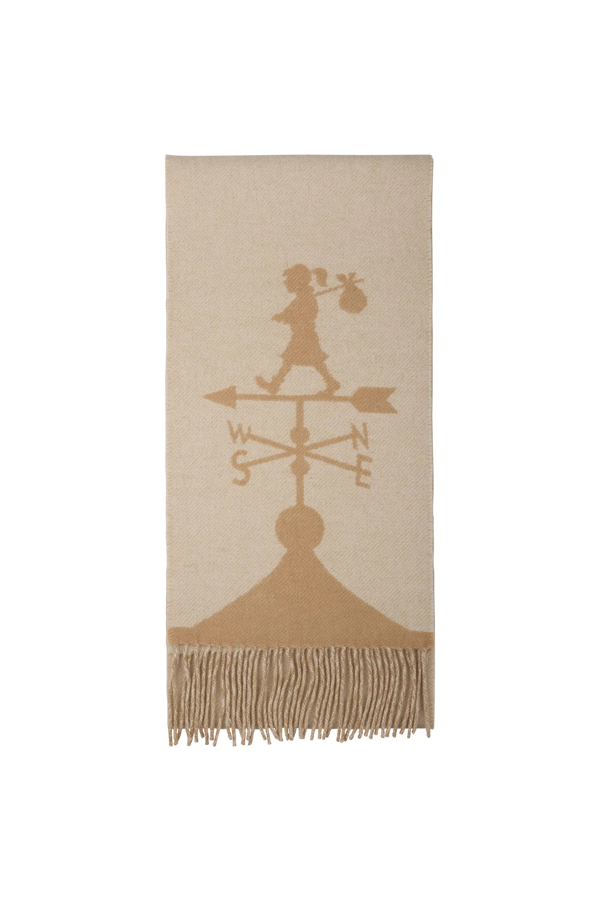 Karen Walker Weathershop Jacquard Scarf Cream/Tan
