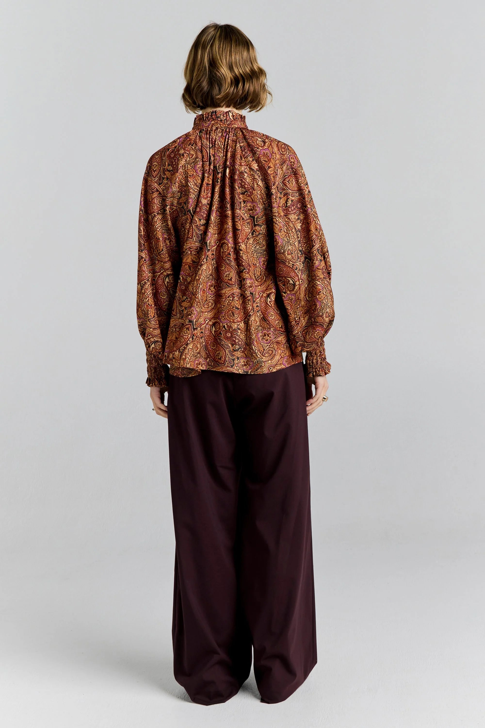 Karen Walker Province Blouse Burgundy Multi