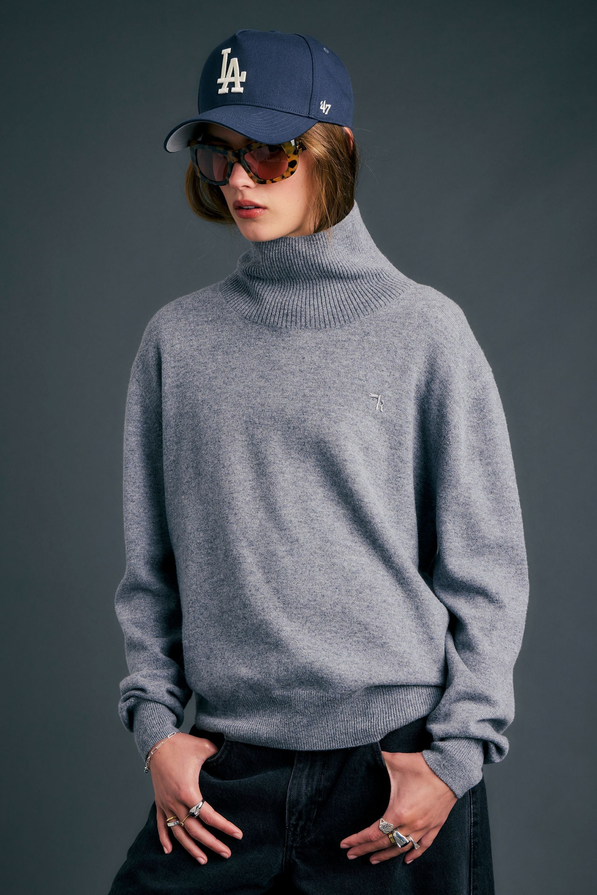 Karen Walker Margot Sweater Grey Marle