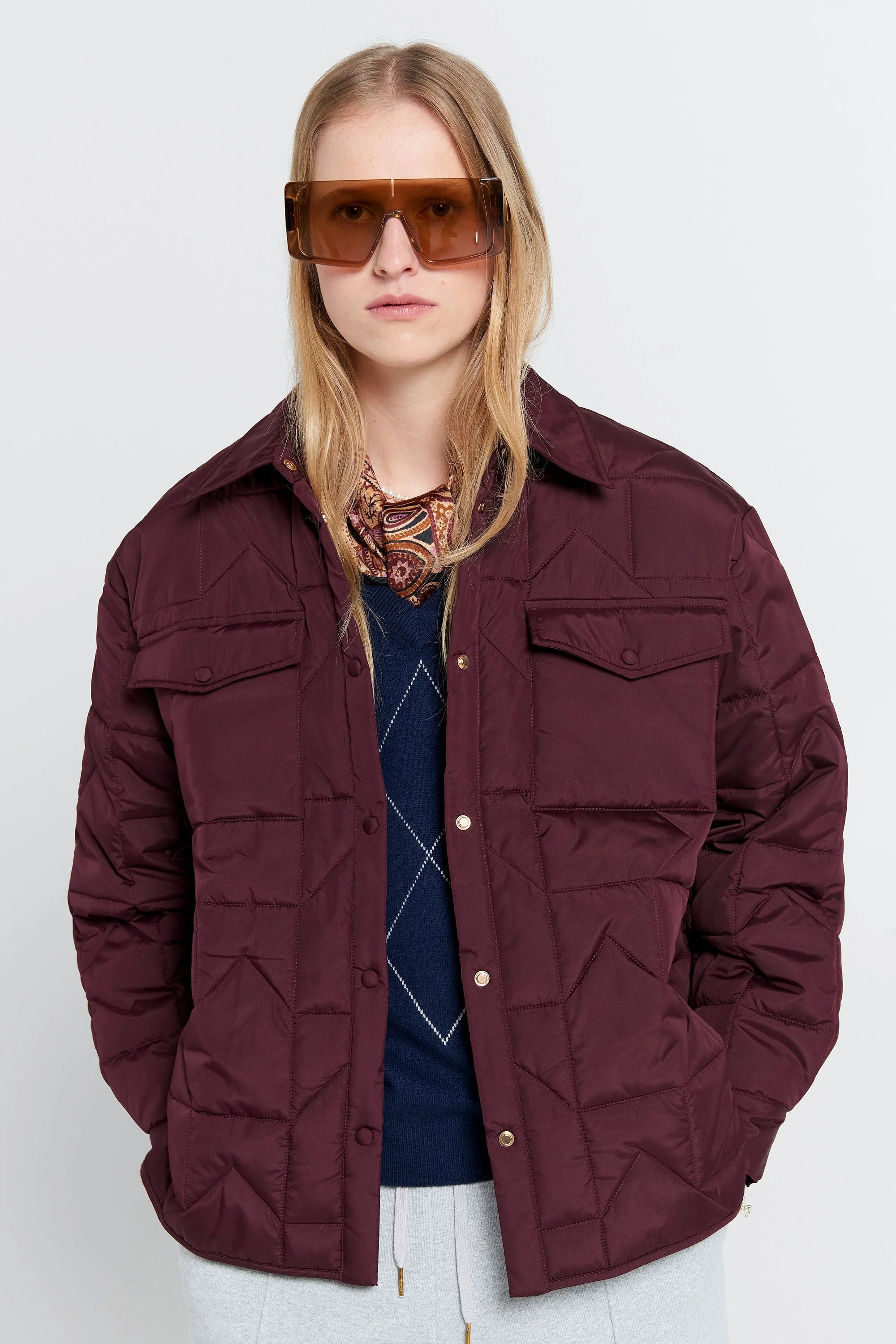 Karen Walker Crest Jacket Merlot