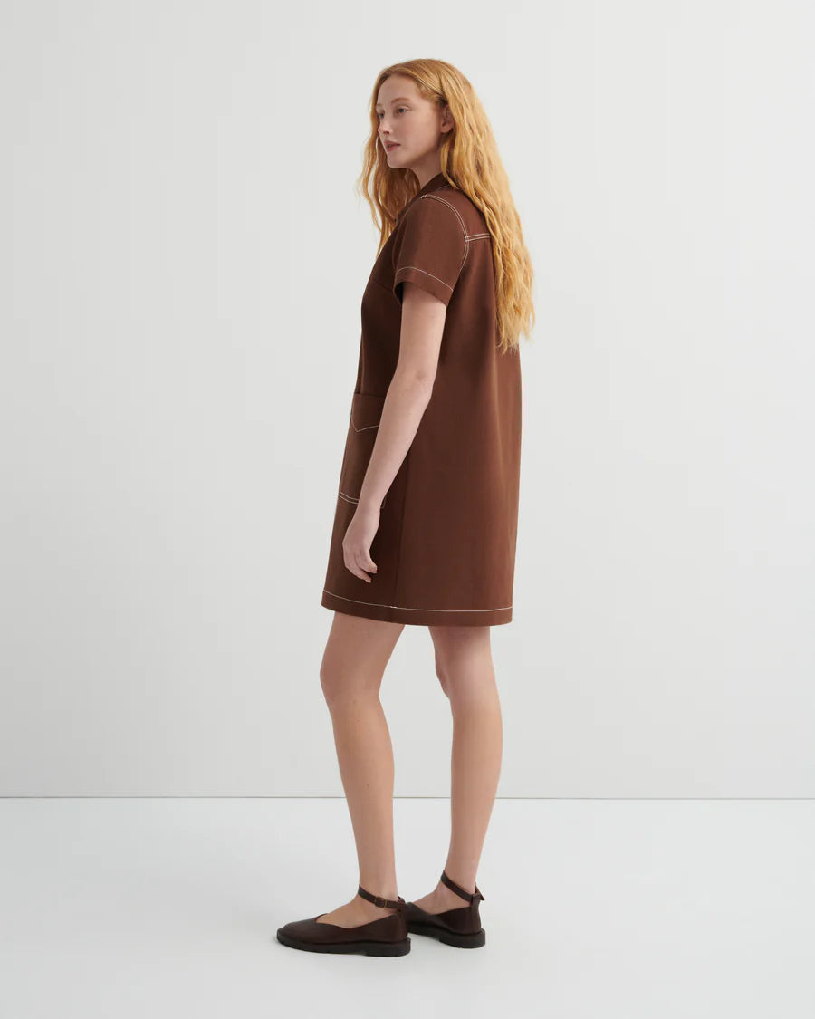Kowtow Foundation Dress Brown Denim