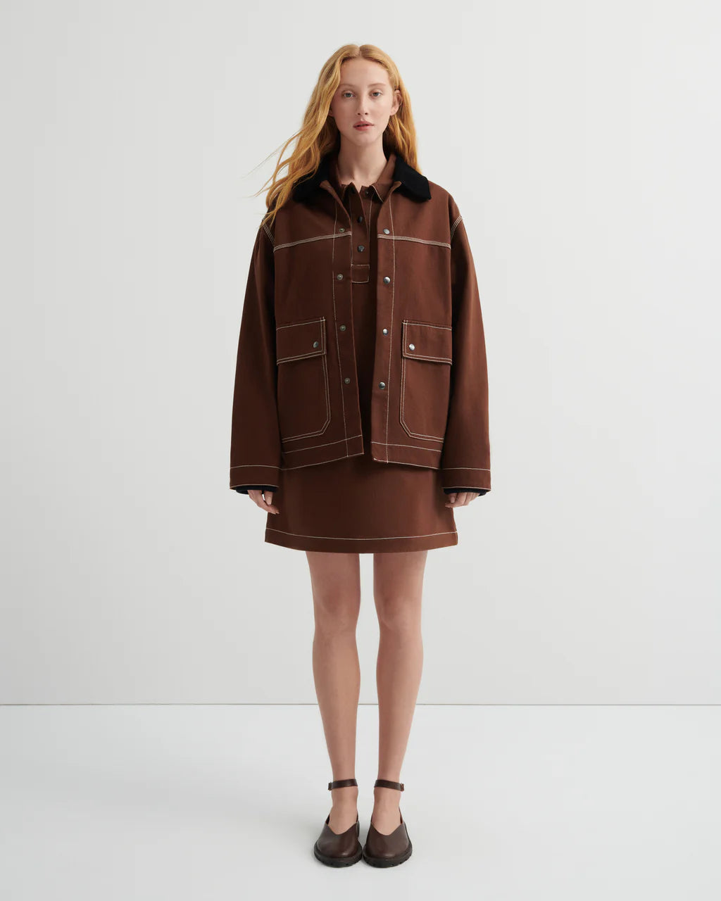 Kowtow Foundation Dress Brown Denim