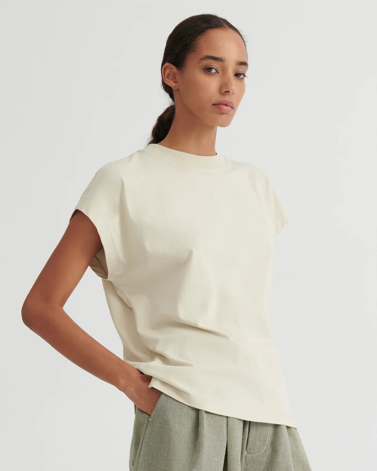 Kowtow Geometry Tee Stone