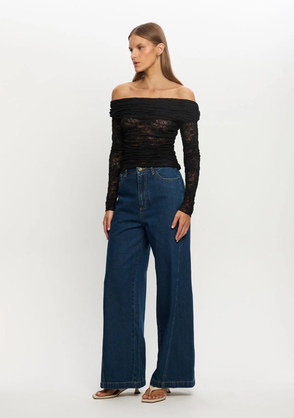 Kivari Marie Lace Top Black