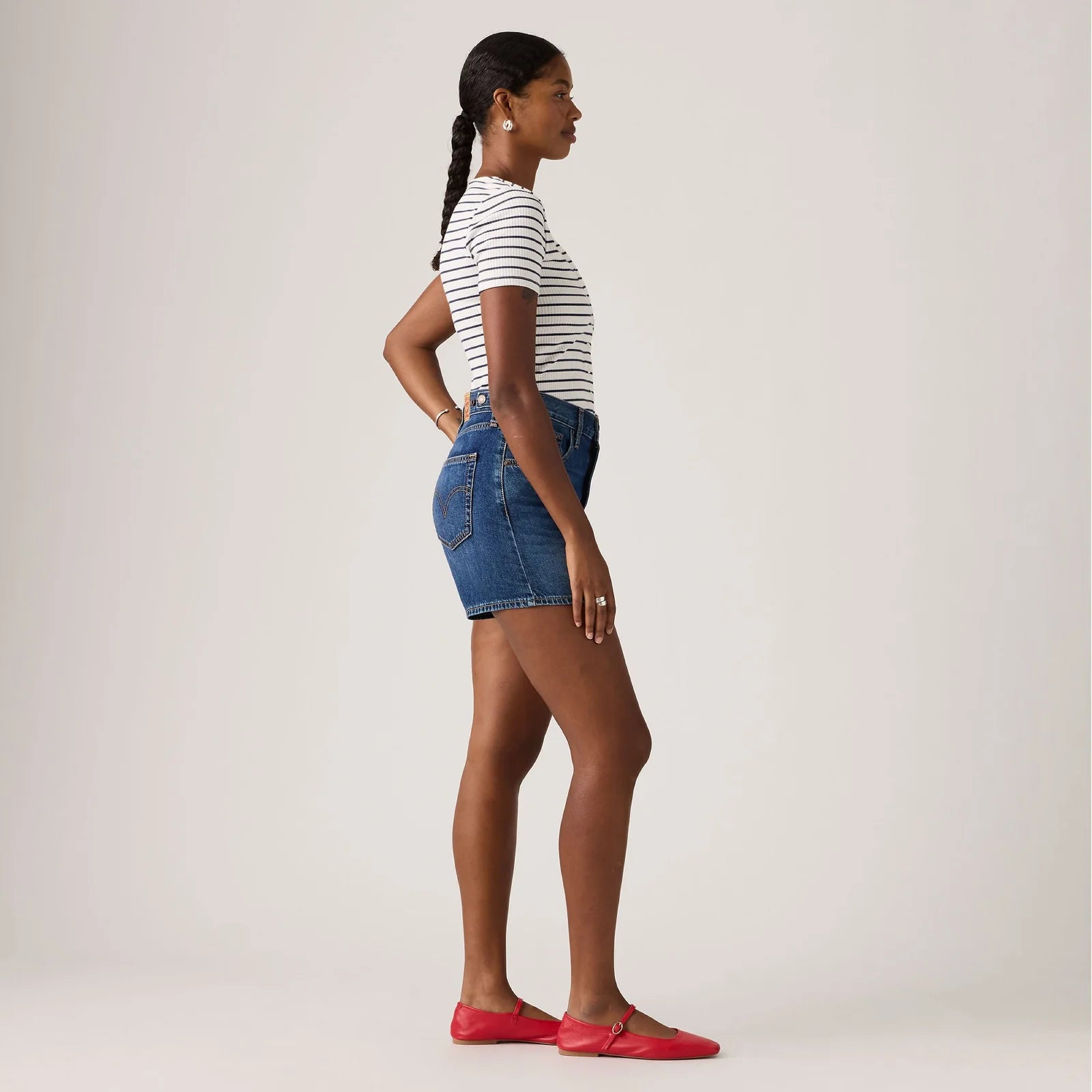 Levi's Mid Thigh Cinch Waist Kiss Goodbye Shorts