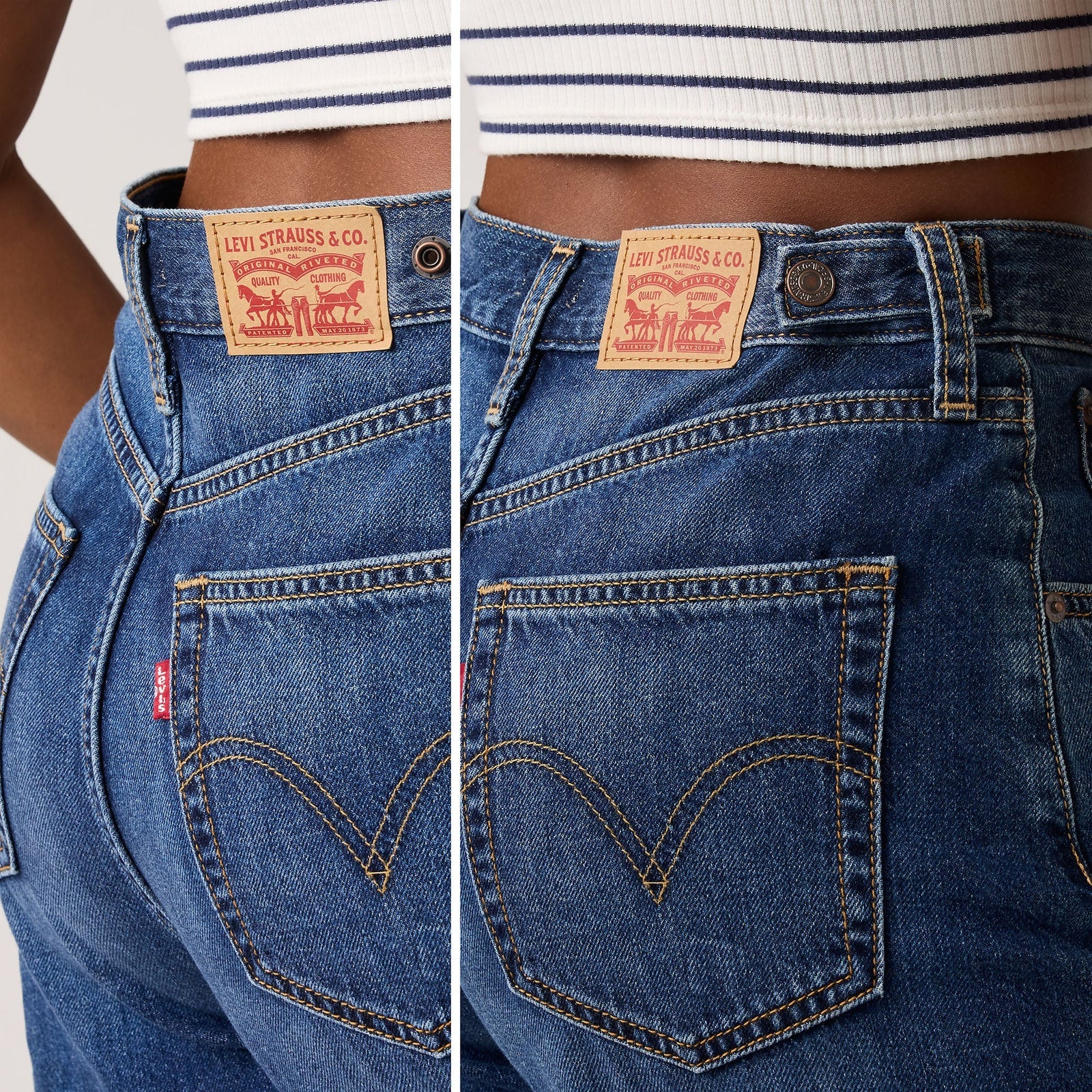 Levi's Mid Thigh Cinch Waist Kiss Goodbye Shorts