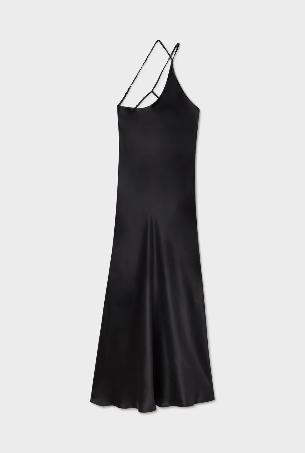 Silk Laundry Slope Dress Black