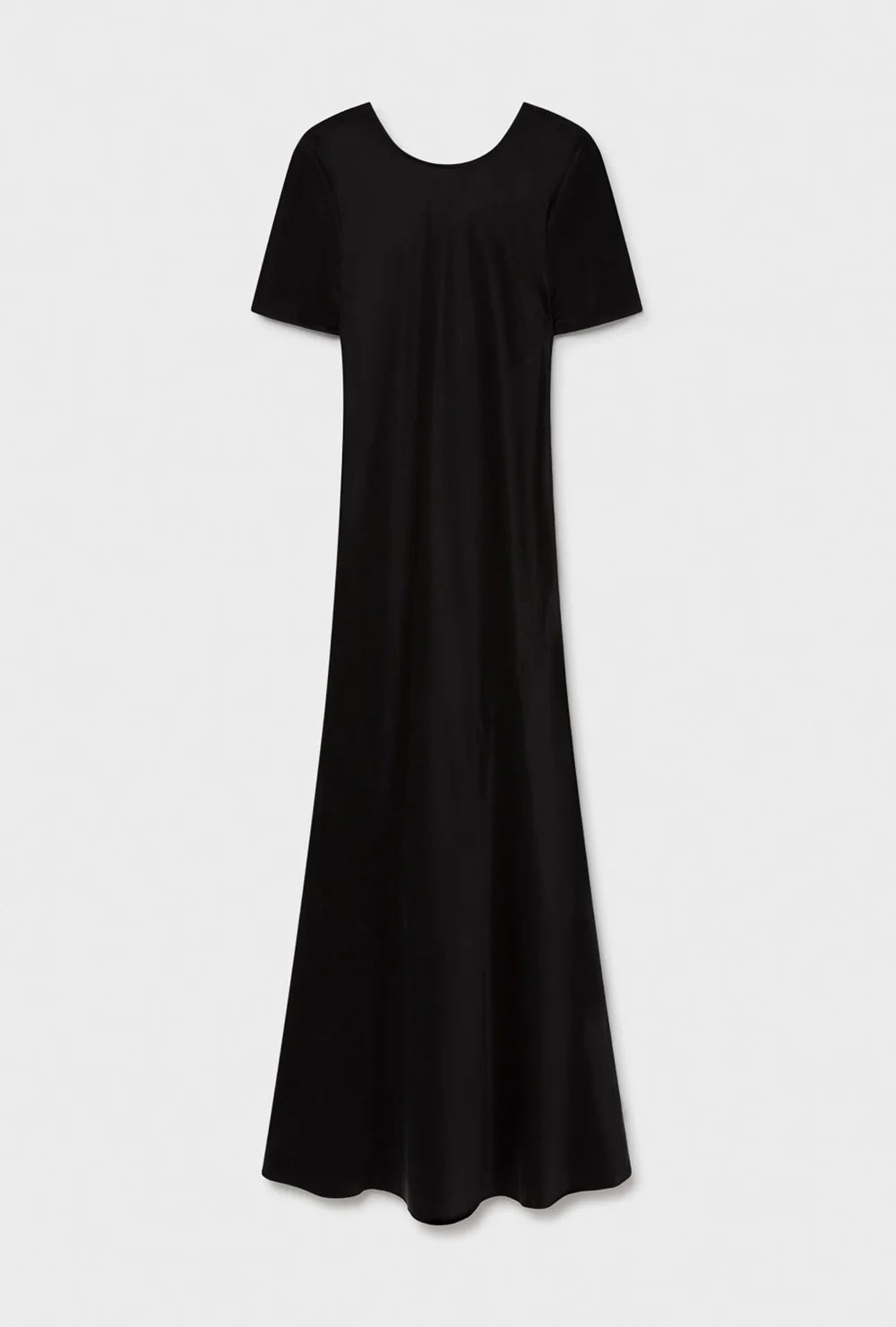 Silk Laundry Short Sleeve Bias Dress Black