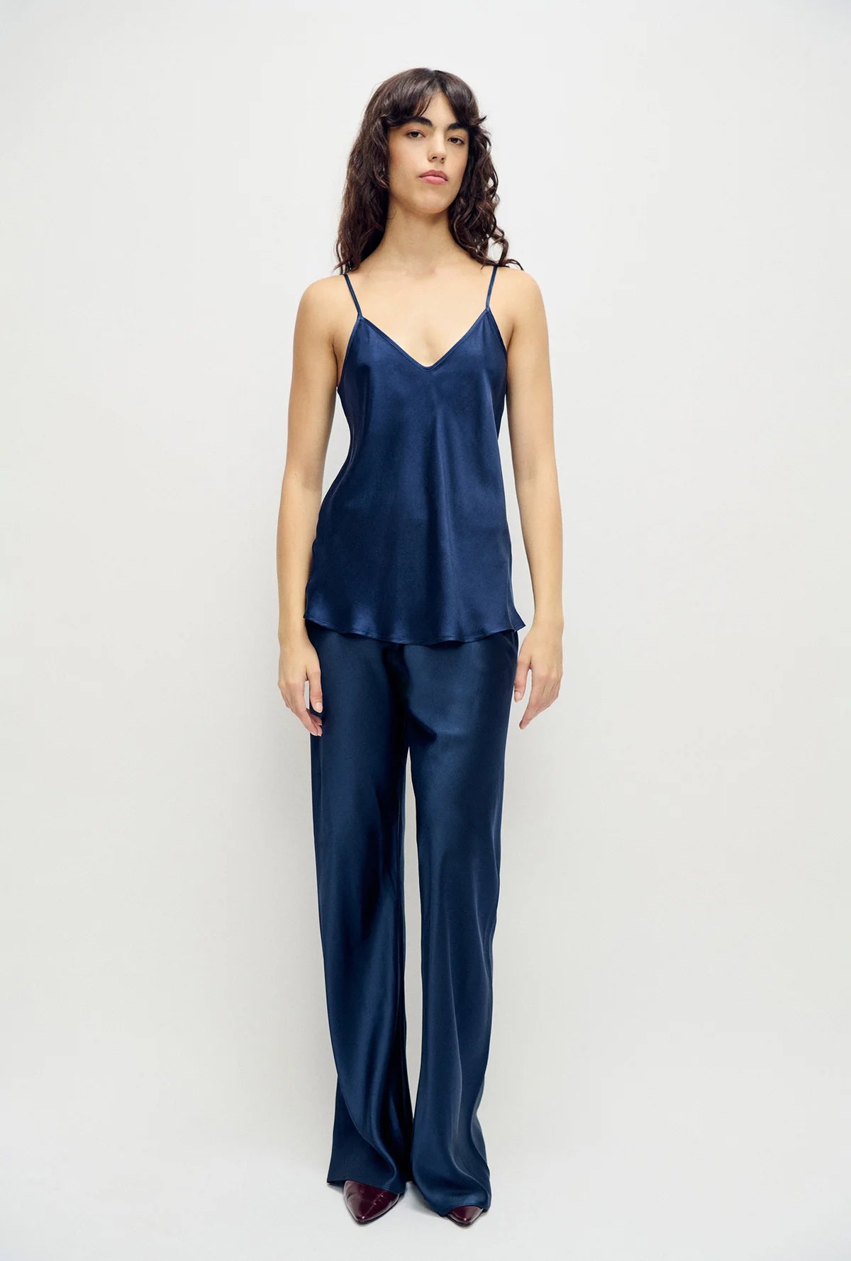 Silk Laundry Bias Cut Cami Midnight