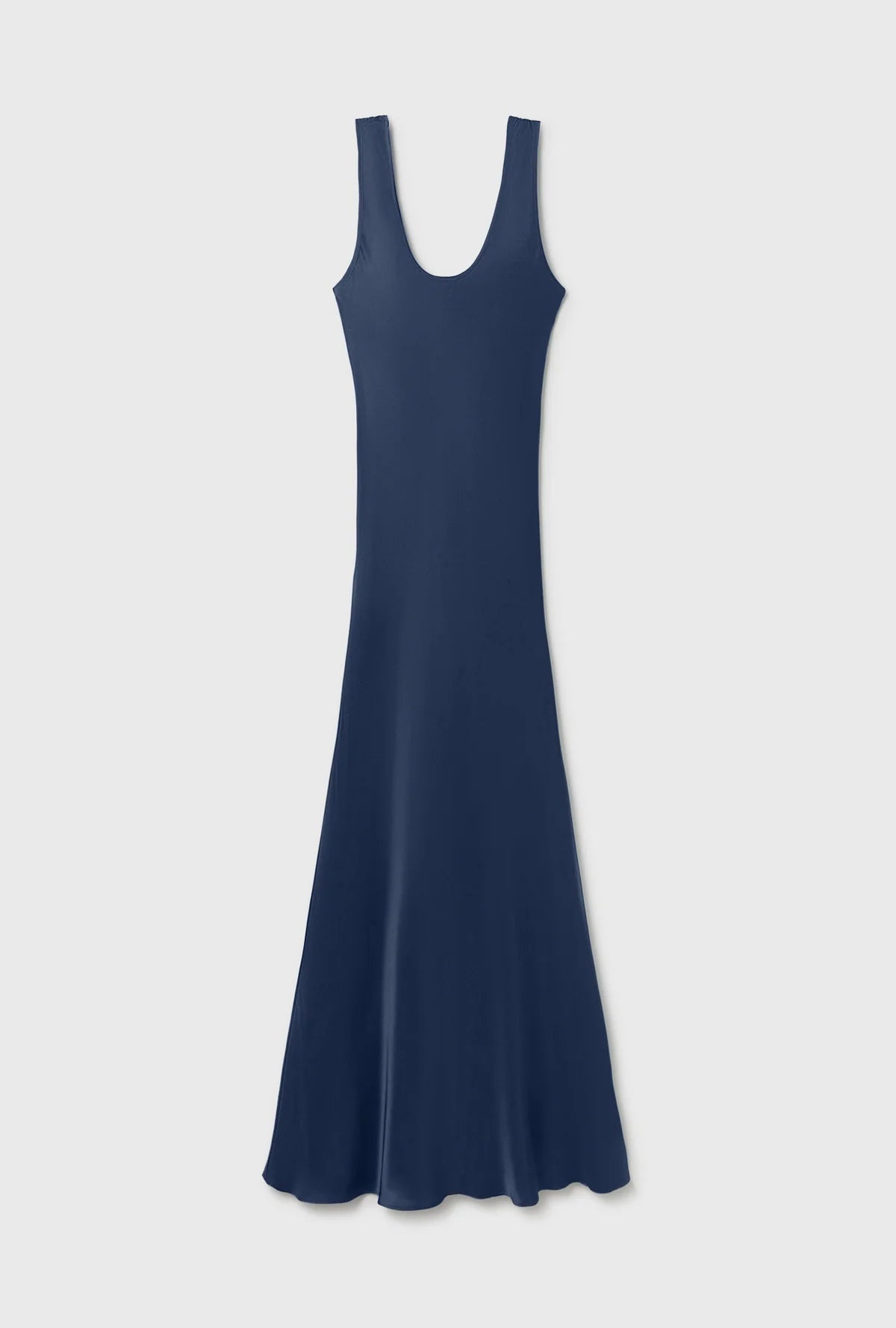 Silk Laundry Habotai Scoop Neck Dress Midnight