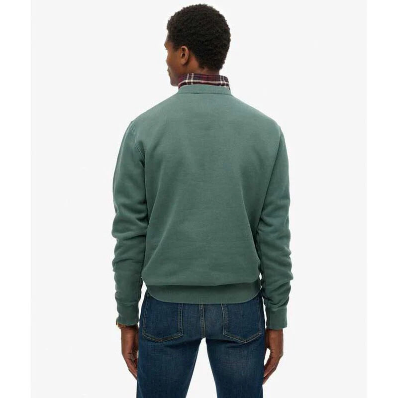 Superdry Micro Logo Crew Stormy Green