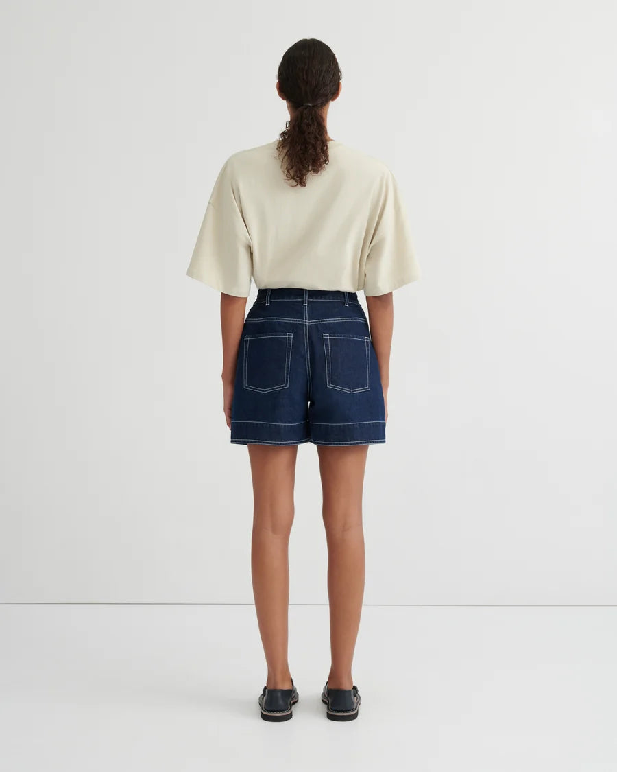 Kowtow Outline Shorts Indigo Denim