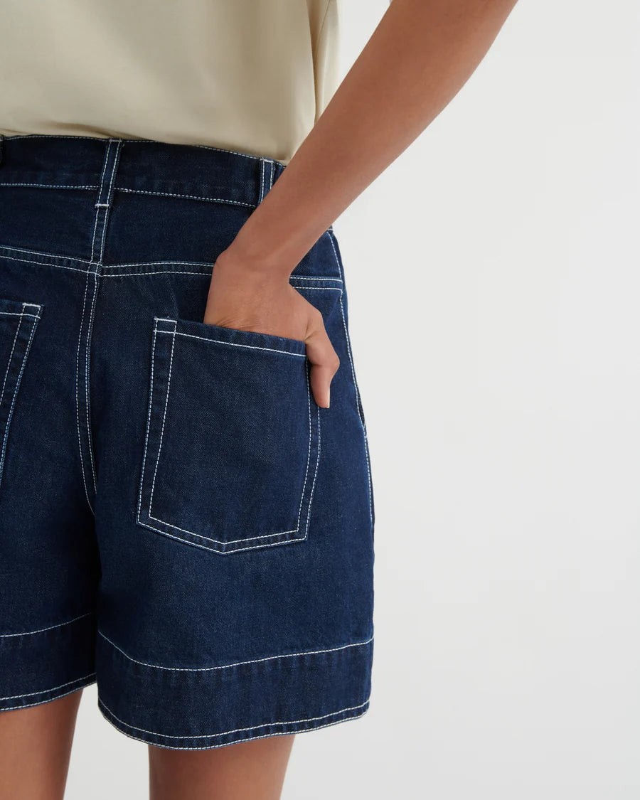 Kowtow Outline Shorts Indigo Denim
