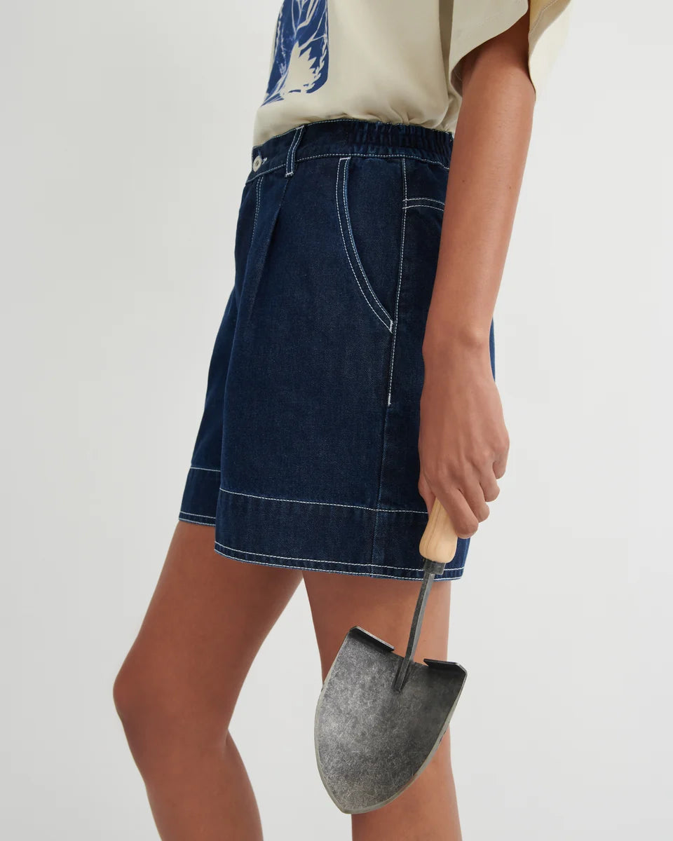 Kowtow Outline Shorts Indigo Denim