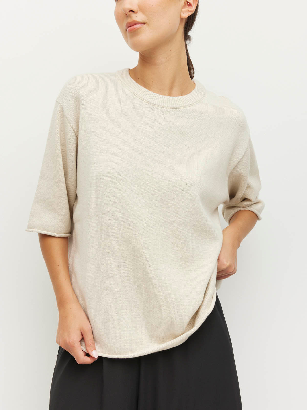 Juliette Hogan  Rolled Hem T Toast Marle