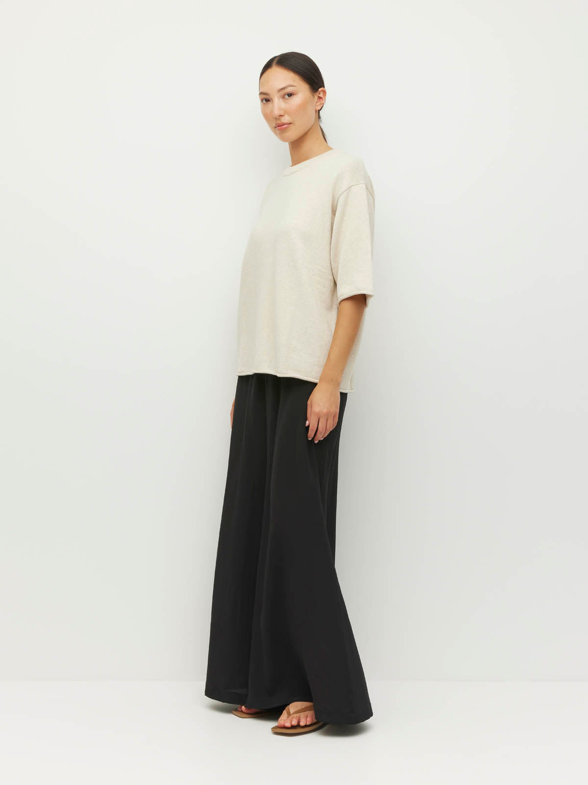 Juliette Hogan  Rolled Hem T Toast Marle