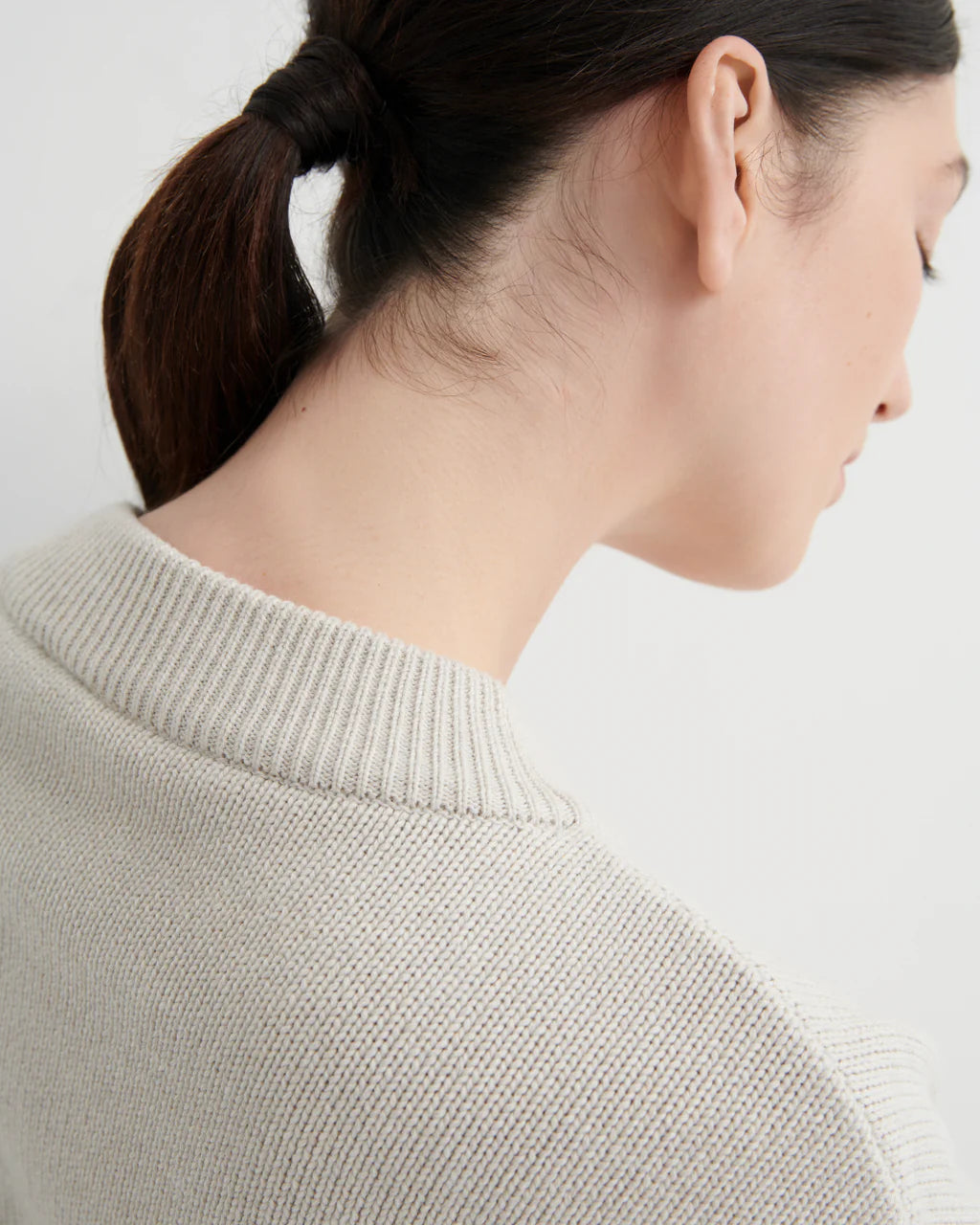 Kowtow Silhouette Cardigan Oat Melange