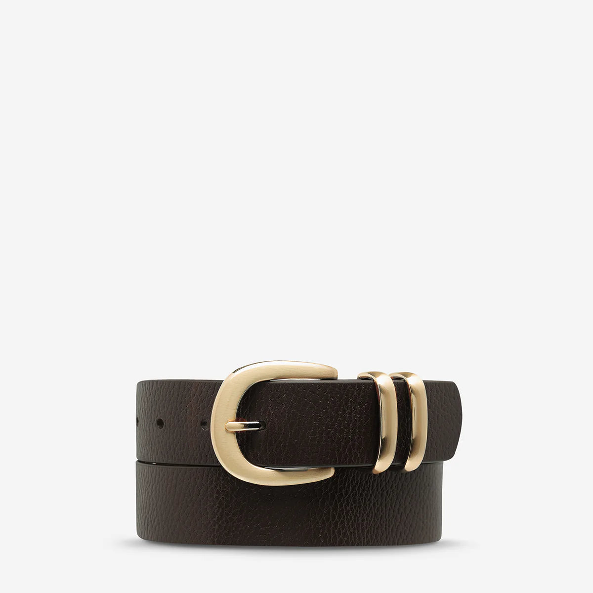Status Anxiety Let it Be Belt Choc/ Gold