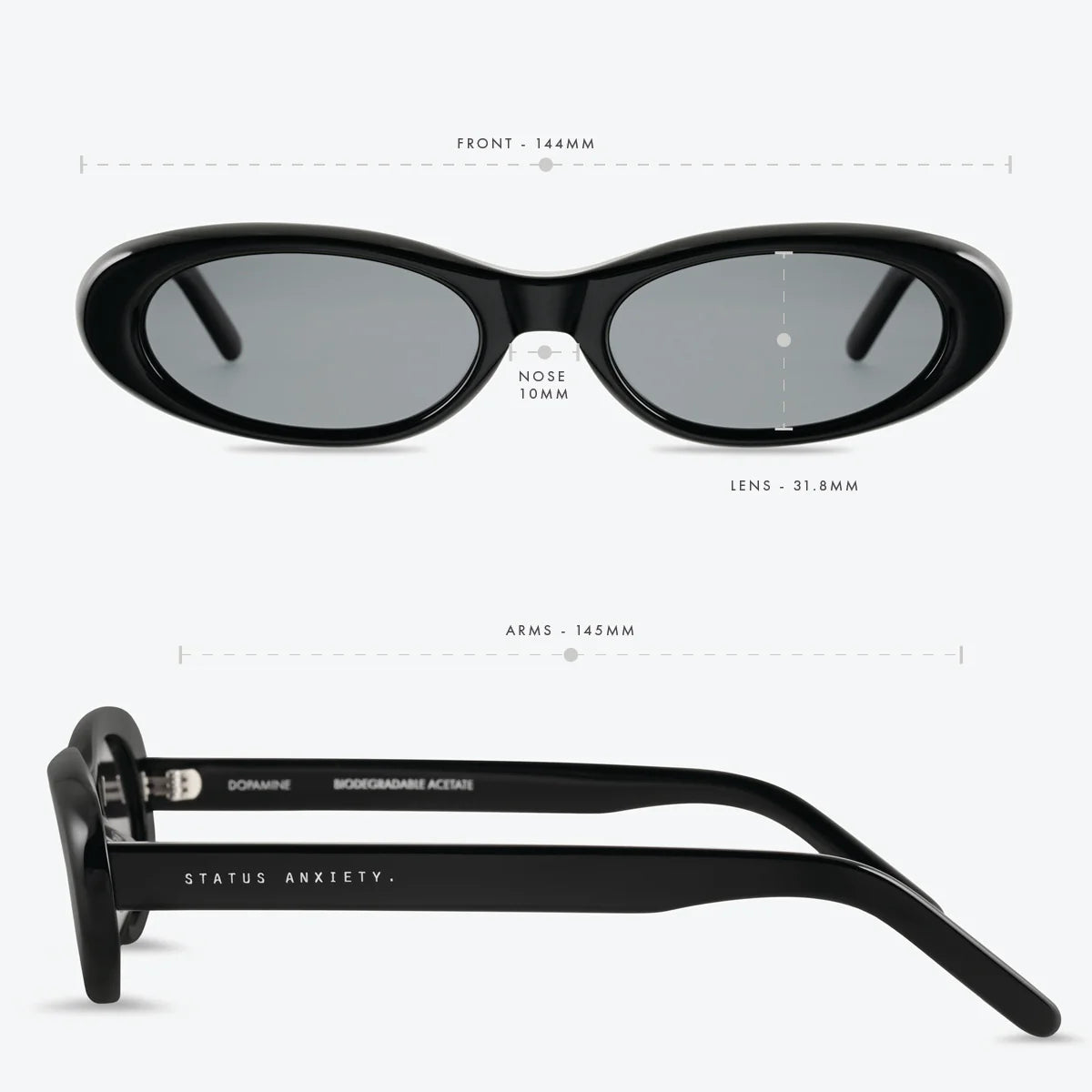 Status Anxiety Dopamine Sunglasses Black