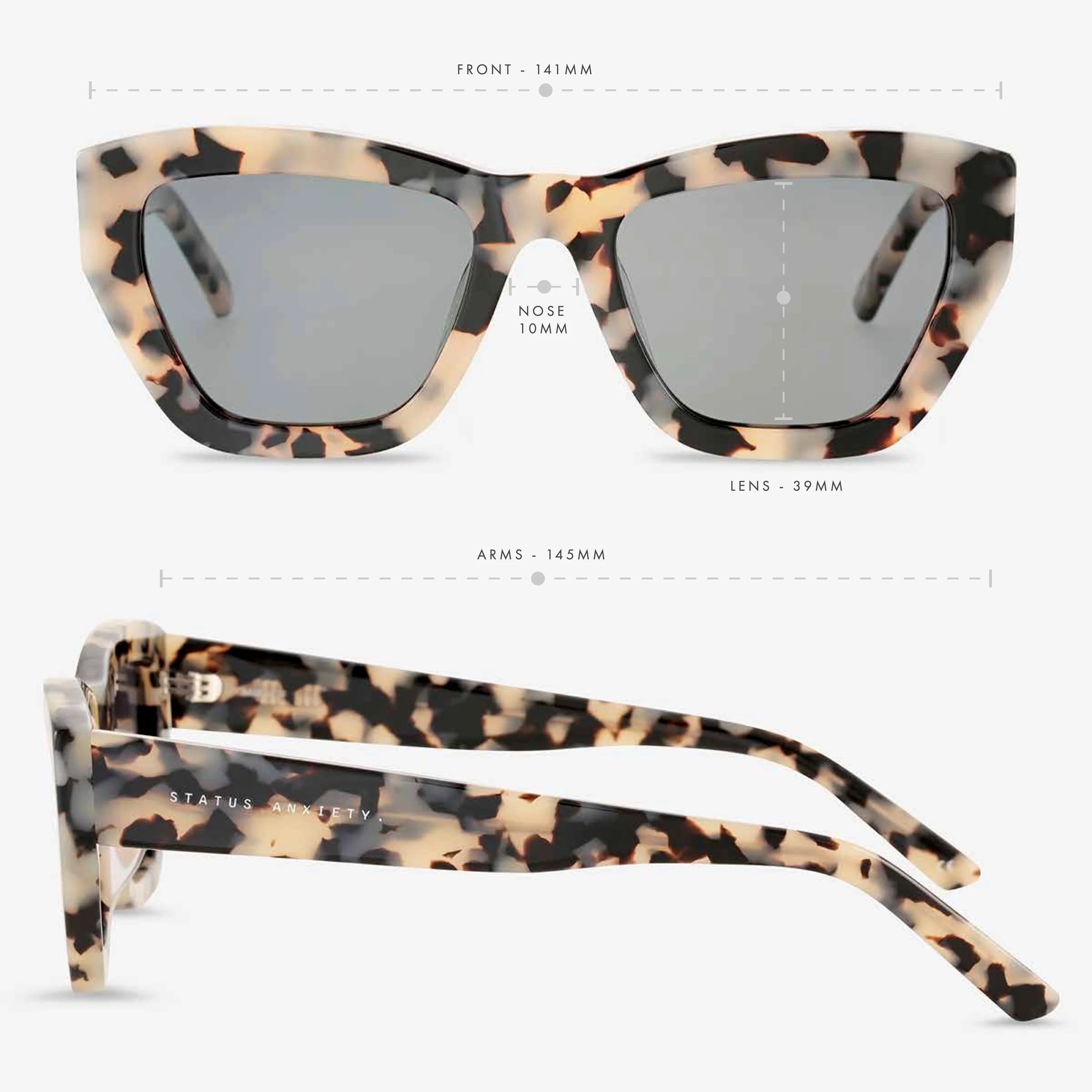 Status Anxiety Mirage Sunglasses  White Tort