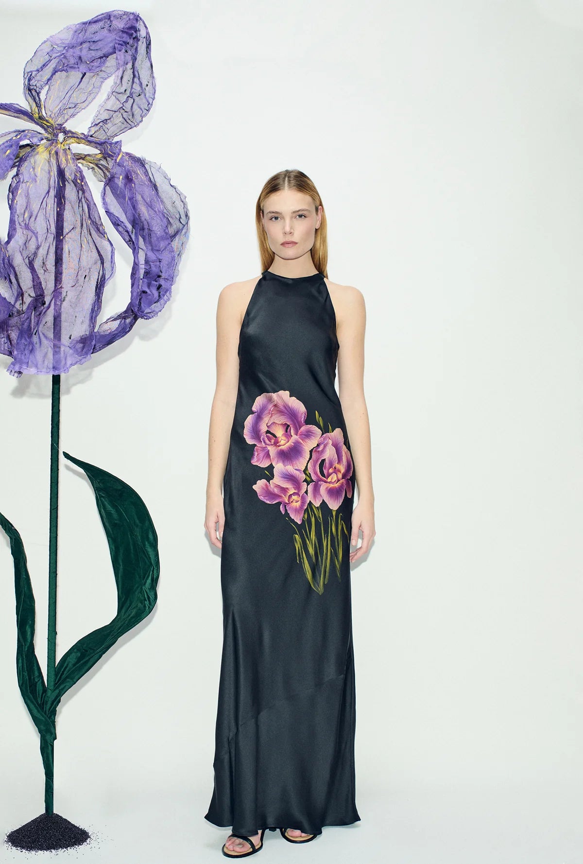 Silk Laundry High Lo Dress Iris