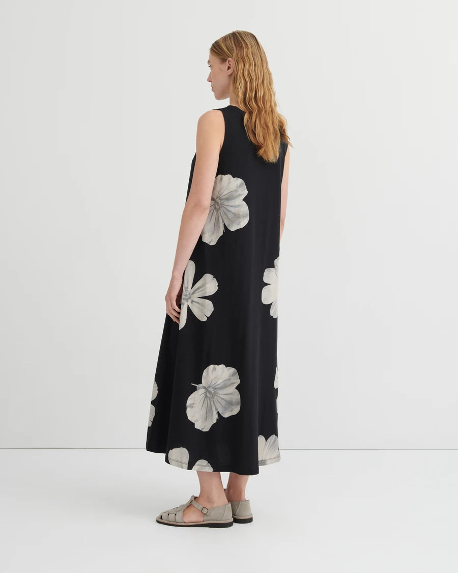 Kowtow Tank Swing Dress Monochrome Floral