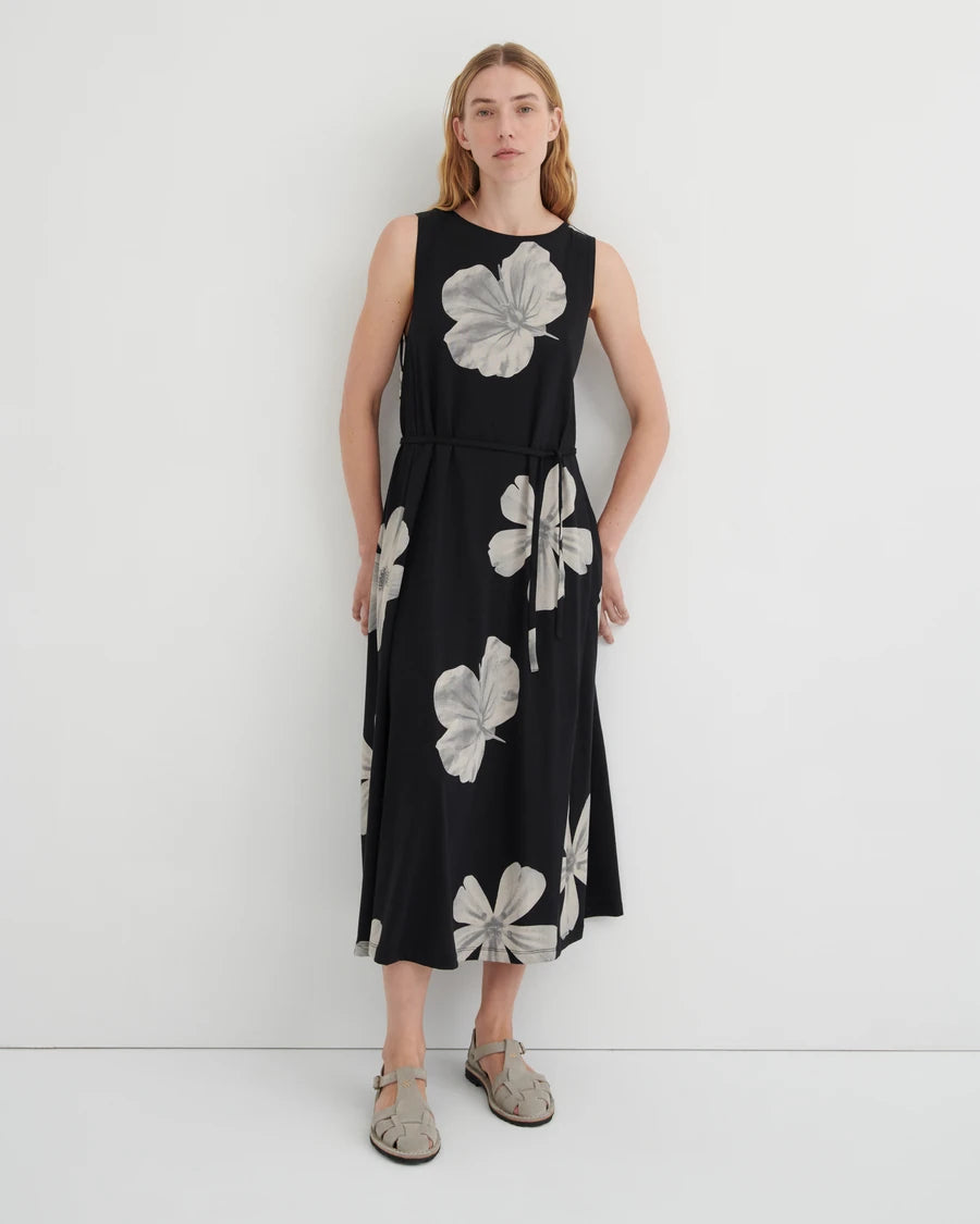 Kowtow Tank Swing Dress Monochrome Floral