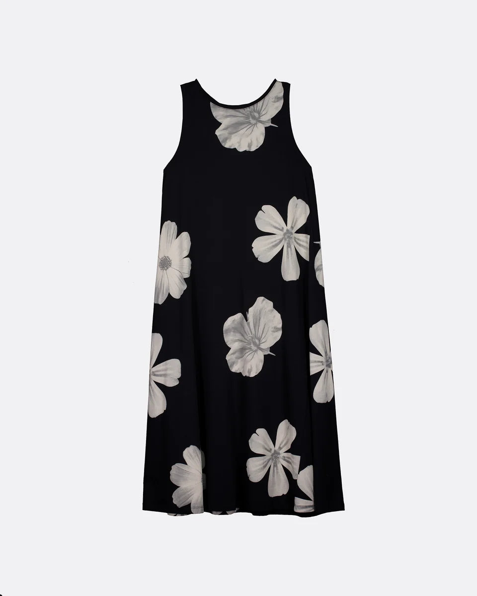 Kowtow Tank Swing Dress Monochrome Floral