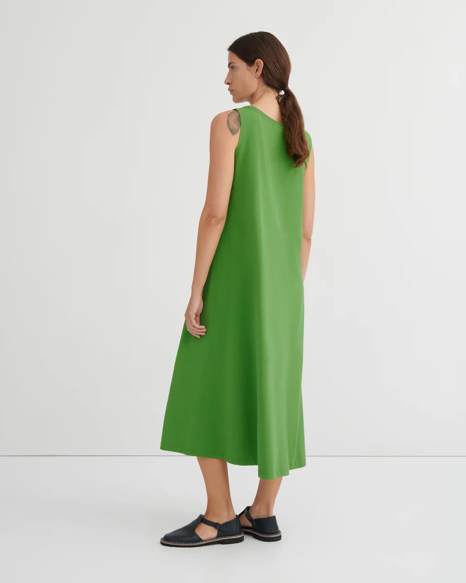Kowtow Tank Swing Dress Spring Green