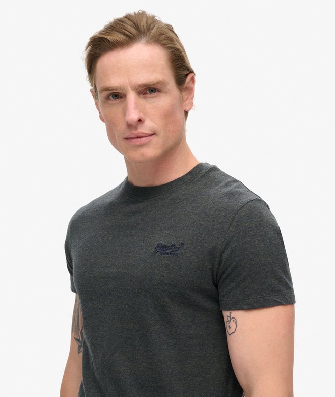 Superdry Essential Logo Tshirt Eclipse Navy/Olive Feeder