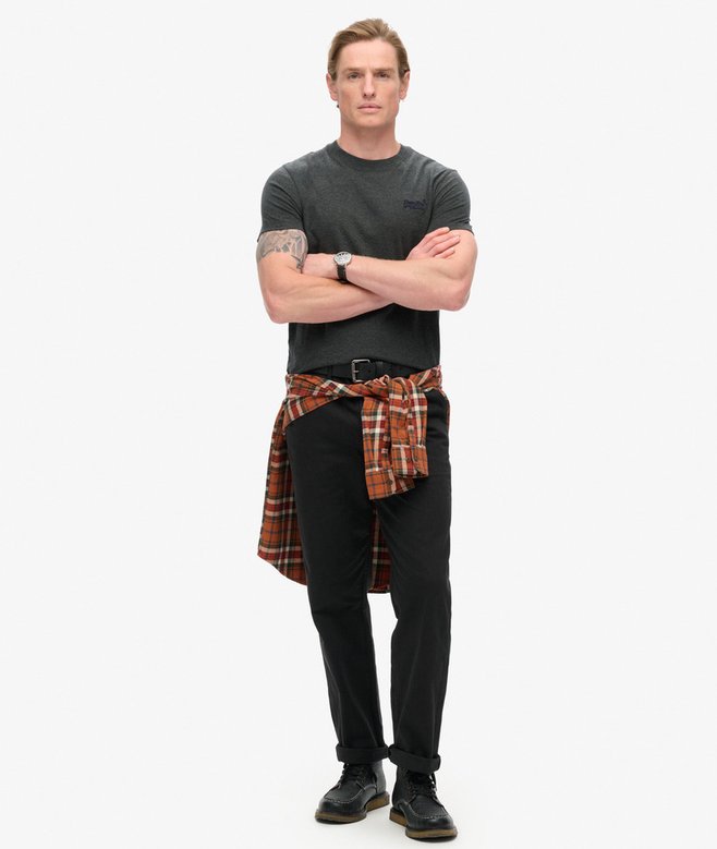 Superdry Essential Logo Tshirt Eclipse Navy/Olive Feeder