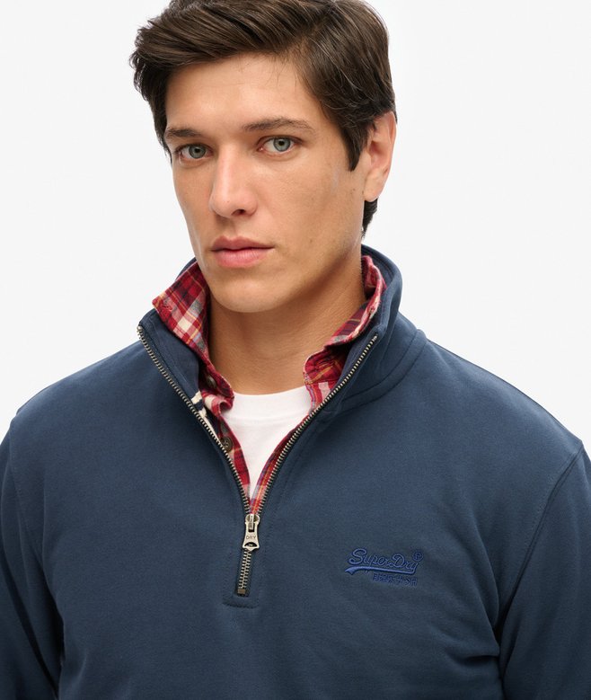 Superdry Essential Logo Half Zip Lauren Navy